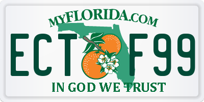 FL license plate ECTF99