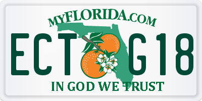 FL license plate ECTG18