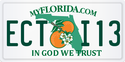 FL license plate ECTI13