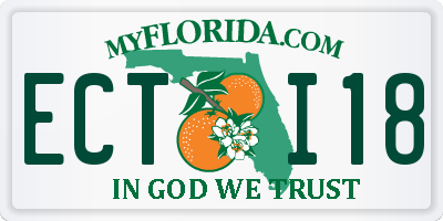 FL license plate ECTI18