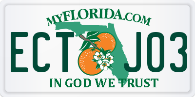 FL license plate ECTJ03