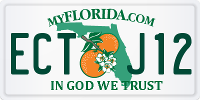 FL license plate ECTJ12