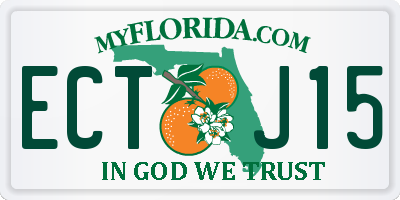 FL license plate ECTJ15