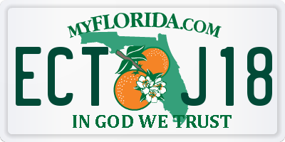 FL license plate ECTJ18