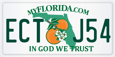 FL license plate ECTJ54