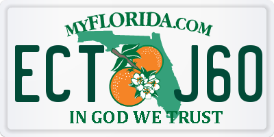 FL license plate ECTJ60
