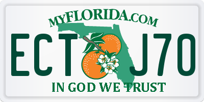 FL license plate ECTJ70