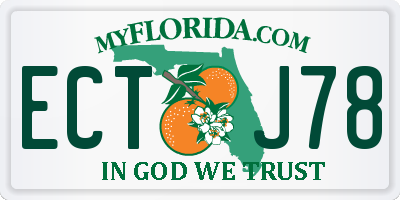FL license plate ECTJ78