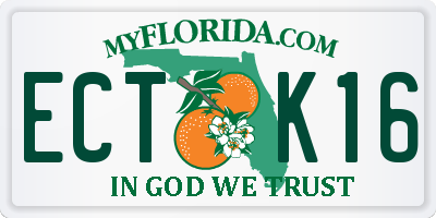 FL license plate ECTK16