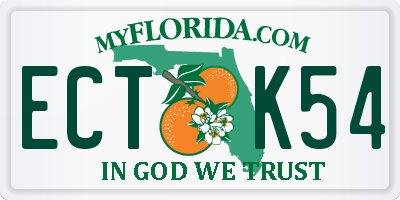 FL license plate ECTK54