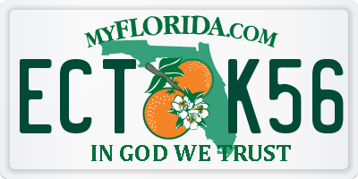 FL license plate ECTK56