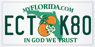 FL license plate ECTK80