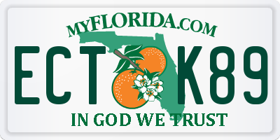 FL license plate ECTK89