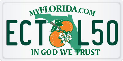 FL license plate ECTL50
