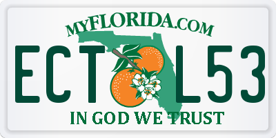 FL license plate ECTL53