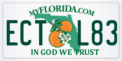 FL license plate ECTL83