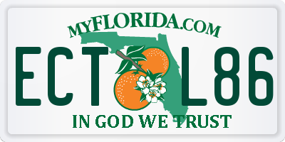 FL license plate ECTL86