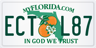 FL license plate ECTL87