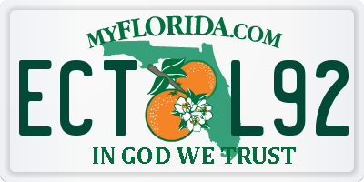 FL license plate ECTL92