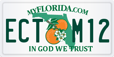FL license plate ECTM12