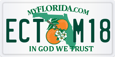 FL license plate ECTM18