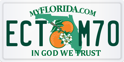 FL license plate ECTM70