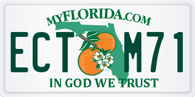 FL license plate ECTM71