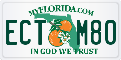 FL license plate ECTM80