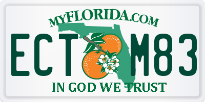 FL license plate ECTM83