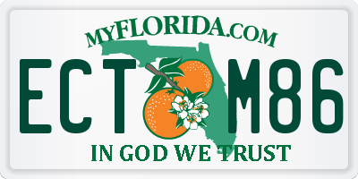 FL license plate ECTM86
