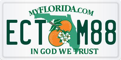 FL license plate ECTM88