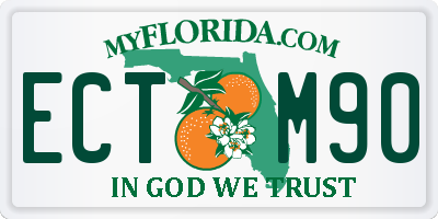 FL license plate ECTM90