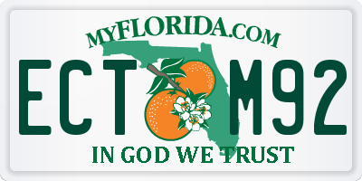 FL license plate ECTM92