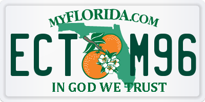 FL license plate ECTM96