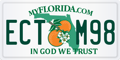 FL license plate ECTM98