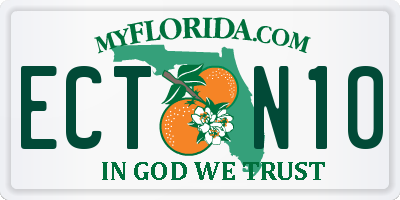 FL license plate ECTN10