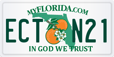 FL license plate ECTN21