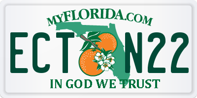 FL license plate ECTN22