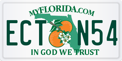 FL license plate ECTN54