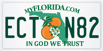 FL license plate ECTN82