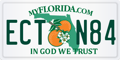 FL license plate ECTN84