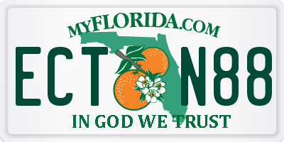 FL license plate ECTN88