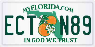 FL license plate ECTN89