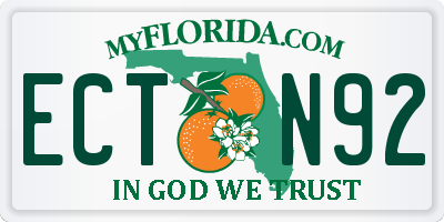 FL license plate ECTN92