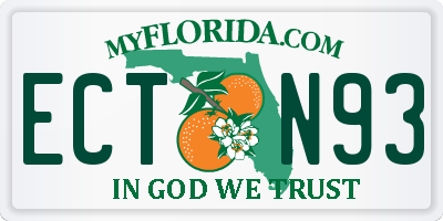 FL license plate ECTN93