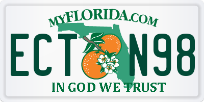 FL license plate ECTN98