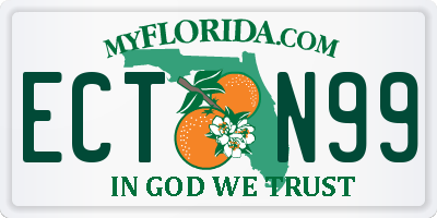 FL license plate ECTN99