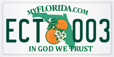 FL license plate ECTO03
