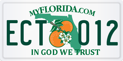 FL license plate ECTO12