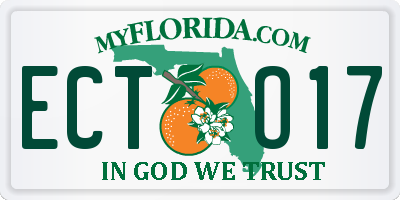 FL license plate ECTO17